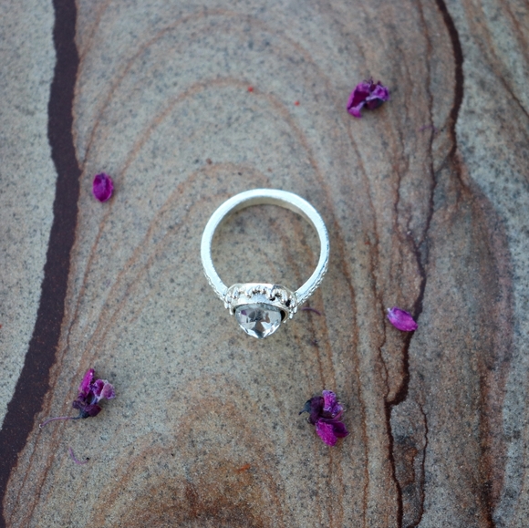 Boho Silver Band Ring - Picture 2 of 2